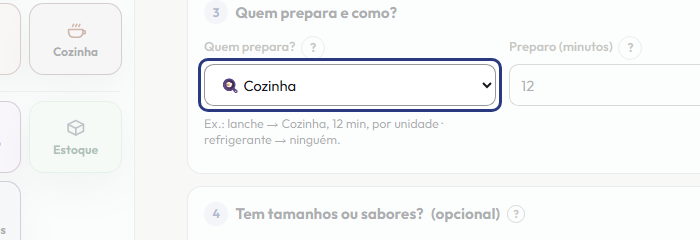 A tela do +Freela com o ponto de que o passo 12 fala em destaque