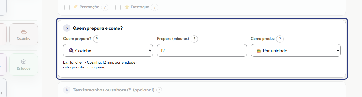 A tela do +Freela com o ponto de que o passo 14 fala em destaque