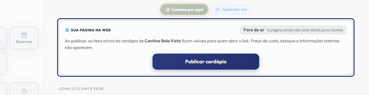A tela do +Freela com o ponto de que o passo 3 fala em destaque