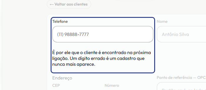 A tela do +Freela com o ponto de que o passo 2 fala em destaque