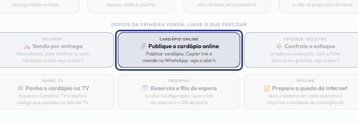 A tela do +Freela com o ponto de que o passo 16 fala em destaque