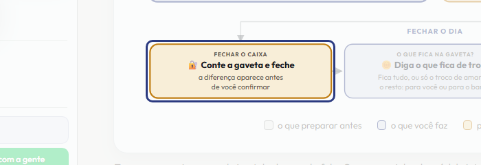 A tela do +Freela com o ponto de que o passo 9 fala em destaque