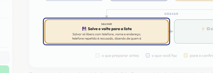 A tela do +Freela com o ponto de que o passo 10 fala em destaque