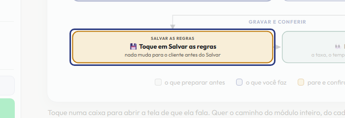 A tela do +Freela com o ponto de que o passo 8 fala em destaque