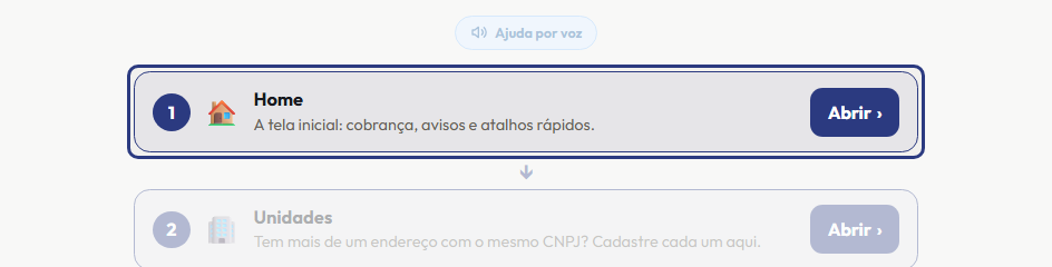A tela do +Freela com o ponto de que o passo 1 fala em destaque