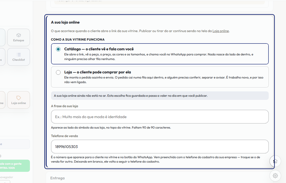 A tela do +Freela com o ponto de que o passo 3 fala em destaque