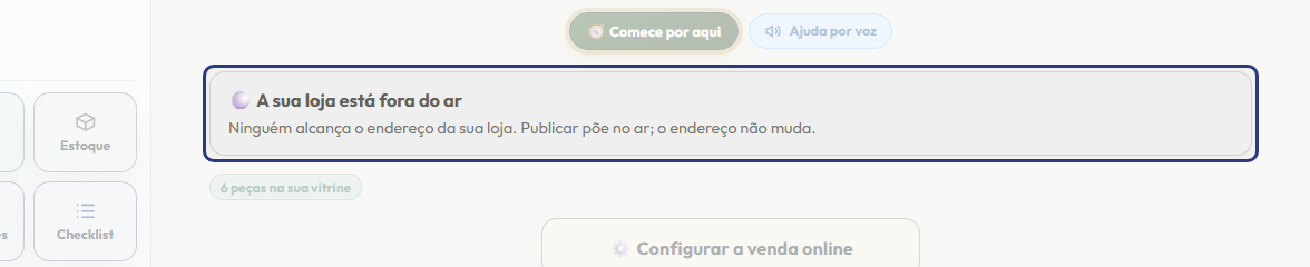 A tela do +Freela com o ponto de que o passo 1 fala em destaque
