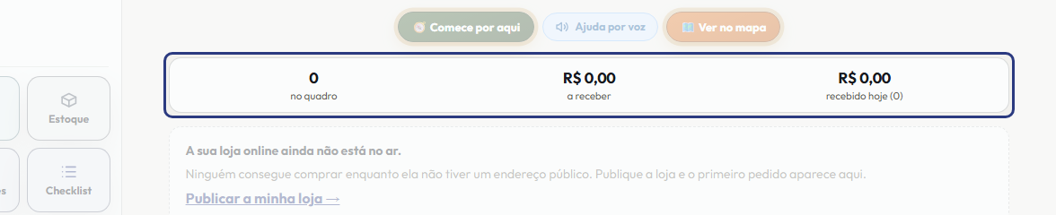 A tela do +Freela com o ponto de que o passo 1 fala em destaque
