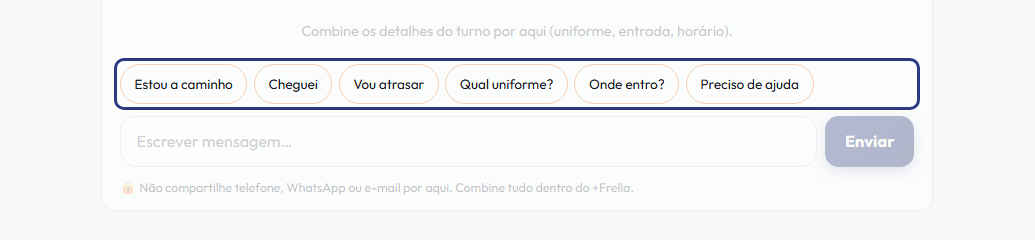 A tela do +Freela com o ponto de que o passo 2 fala em destaque