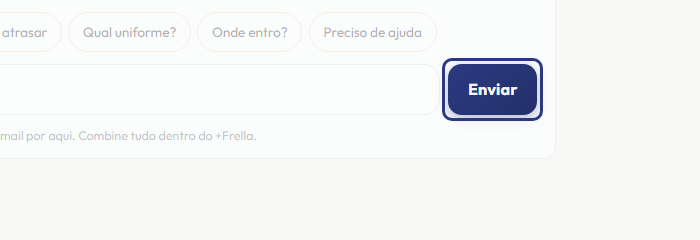A tela do +Freela com o ponto de que o passo 4 fala em destaque