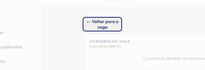 A tela do +Freela com o ponto de que o passo 5 fala em destaque