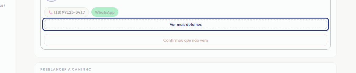A tela do +Freela com o ponto de que o passo 8 fala em destaque