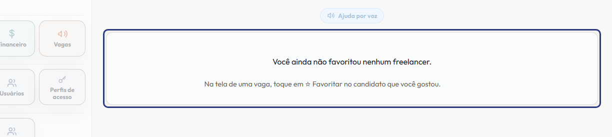 A tela do +Freela com o ponto de que o passo 4 fala em destaque