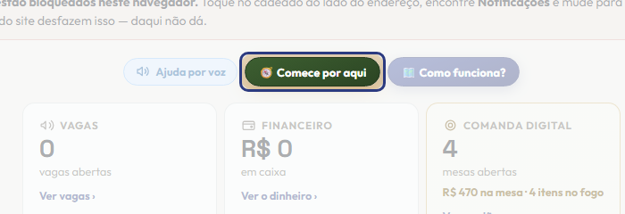 A tela do +Freela com o ponto de que o passo 16 fala em destaque