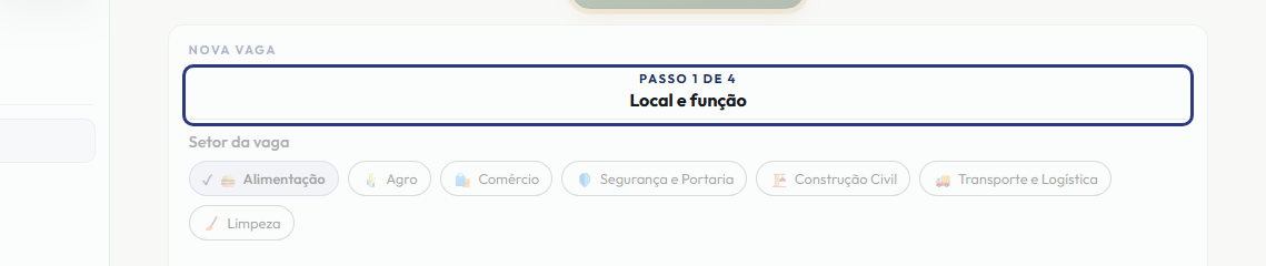 A tela do +Freela com o ponto de que o passo 3 fala em destaque