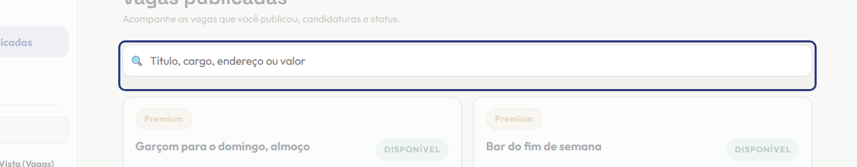 A tela do +Freela com o ponto de que o passo 2 fala em destaque