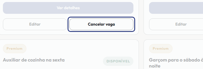 A tela do +Freela com o ponto de que o passo 12 fala em destaque
