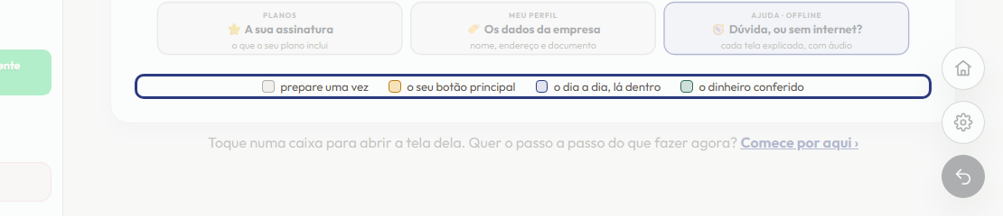 A tela do +Freela com o ponto de que o passo 2 fala em destaque