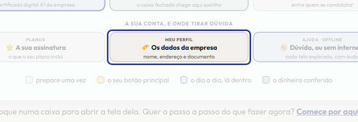 A tela do +Freela com o ponto de que o passo 15 fala em destaque