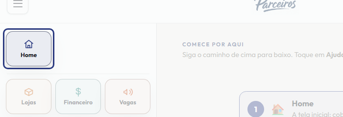 A tela do +Freela com o ponto de que o passo 1 fala em destaque