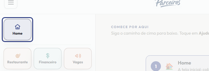 A tela do +Freela com o ponto de que o passo 1 fala em destaque