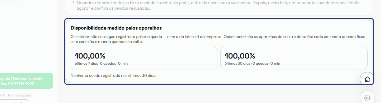 A tela do +Freela com o ponto de que o passo 18 fala em destaque