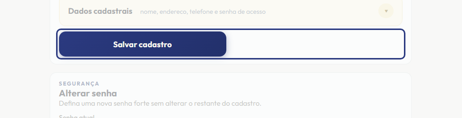 A tela do +Freela com o ponto de que o passo 14 fala em destaque
