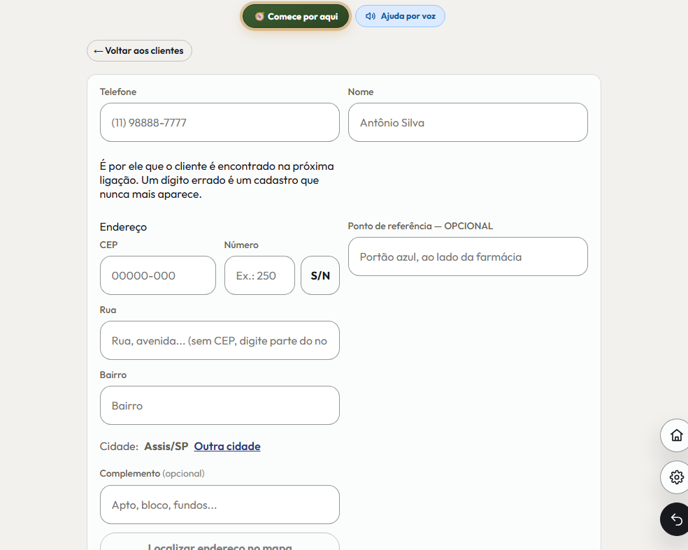 A tela do +Freela de que este passo fala, inteira