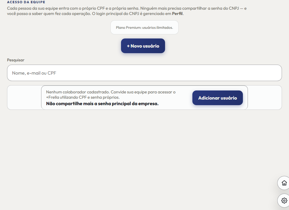 A tela do +Freela de que este passo fala, inteira