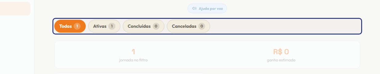 A tela do +Freela com o ponto de que o passo 2 fala em destaque
