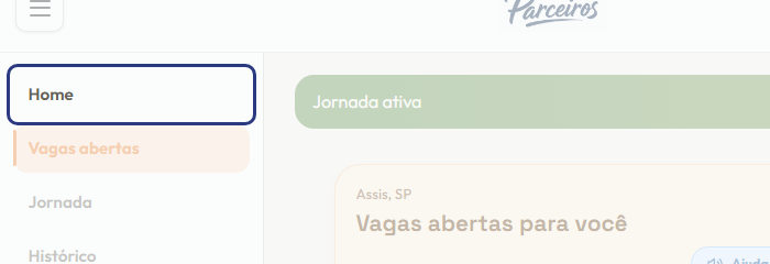 A tela do +Freela com o ponto de que o passo 2 fala em destaque