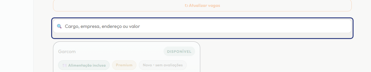 A tela do +Freela com o ponto de que o passo 8 fala em destaque